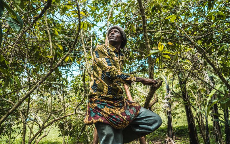 Coffee farmer in Rwanda