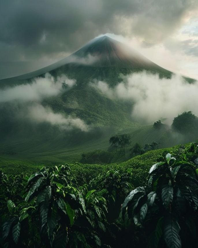 Uganda Mt Elgon coffee plantation